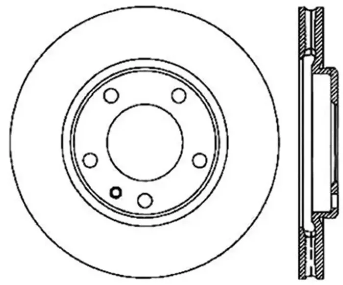 StopTech 89 BMW 525i Drilled Right Front Rotor