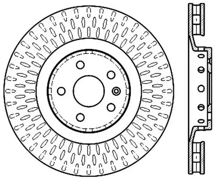 StopTech Drilled & Slotted Right Sport Brake Rotor for 2009 Cadillac CTS-V