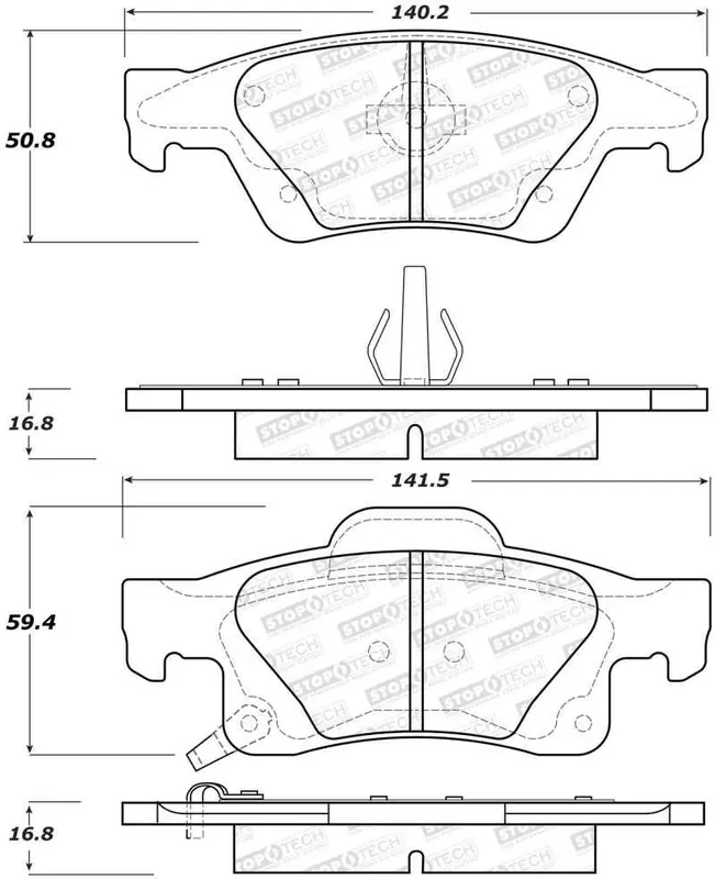 StopTech Performance 11-17 Dodge Durango Rear Brake Pads