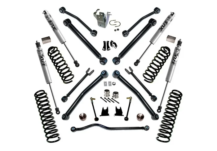 SuperLift 4in. Lift Kit-07-18 Wrangler JK-4-door-w/Reflex Ctrl Arms/FOX Shocks – K997F