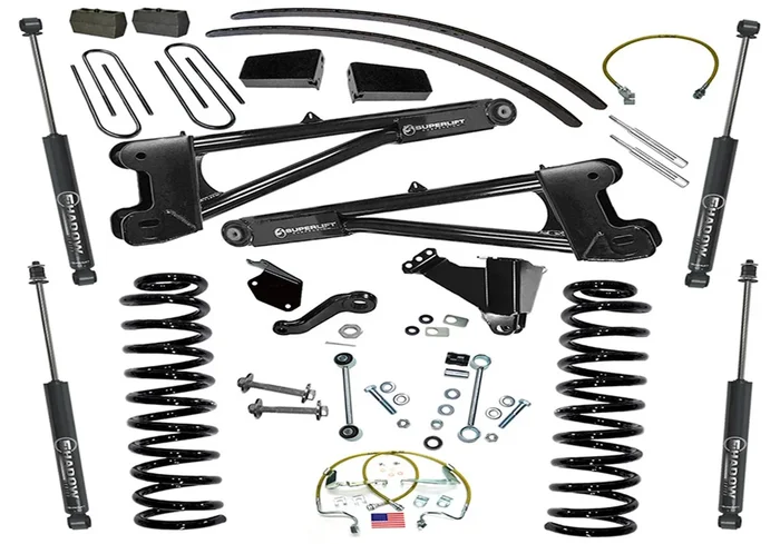 SuperLift 8in. Lift Kit-05-07 F250/F350 4WD-Dsl w/Replacement Radius Arms w/SL Shocks – K979