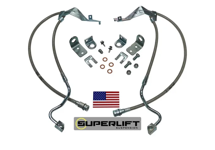 SuperLift Bulletproof Brake Hose-Front-05-07 F-250/F350 w/4-8in. Lift – 91520