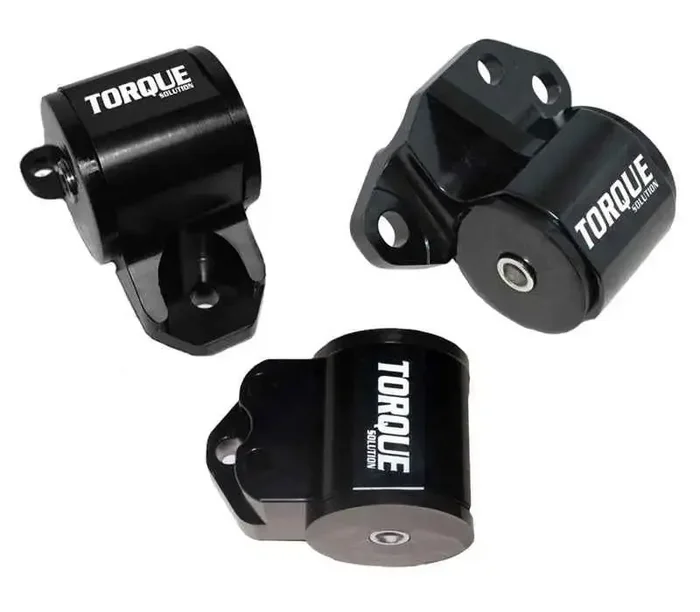 Torque Solution 3pc Billet Engine Mount Kit (3 Bolt) 92-95 Honda Civic/94-01 Integra/93-97 Del Sol