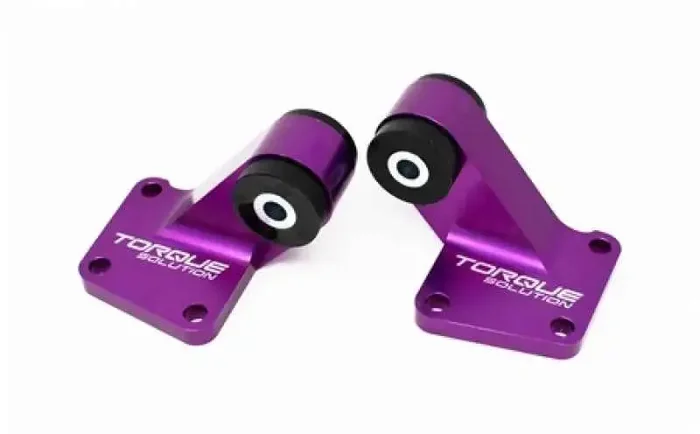 Torque Solution Billet Rear Differential Mounts 03-06 Mitsubishi EVO VII-IX – Purple