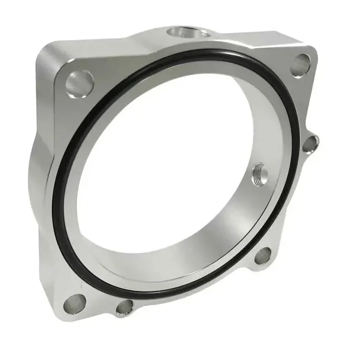 Torque Solution Throttle Body Spacer (Silver) Dodge Challenger R/T / SRT8 2011-2012 V8-5.7/6.4L