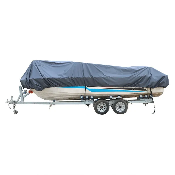 V-Hull Runabout Boat Cover 17 18 19 ft Heavy Duty Trailerable Waterproof Grey