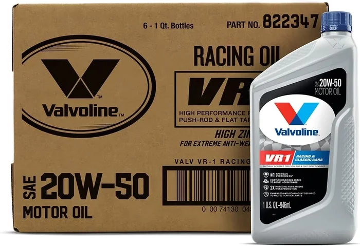 Valvoline VR1 Racing Oil SAE 20W-50 822347 1 Quart – Case of 6