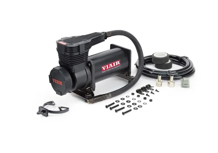 Viair 425C 175 PSI Stealth Black Compressor Kit (Gen 2) w/ Matte Black Filter, 3/8″ Port (12V, 33% Duty @ 175 PSI) – 42502