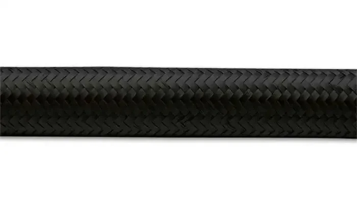 Vibrant -16 AN Black Nylon Braided Flex Hose (20 foot roll)