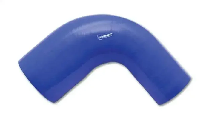 Vibrant 4 Ply Reinforced Silicone 90 degree Transition Elbow – 2.5in I.D. x 3in I.D. (BLUE)