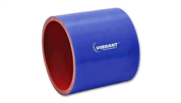 Vibrant 4 Ply Reinforced Silicone Straight Hose Coupling – 2.5in I.D. x 3in long (BLUE)