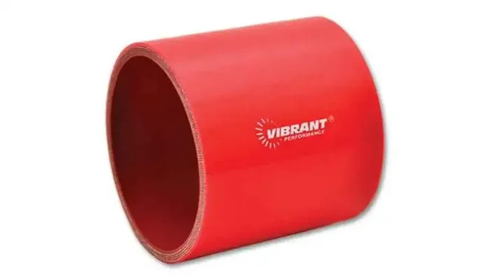 Vibrant 4 Ply Reinforced Silicone Straight Hose Coupling – 2in I.D. x 3in long (RED)