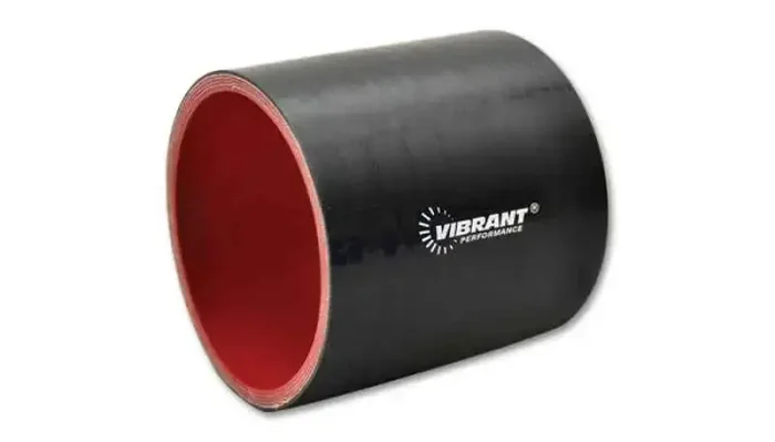 Vibrant 4 Ply Reinforced Silicone Straight Hose Coupling – 6in I.D. x 3.5in long (BLACK)