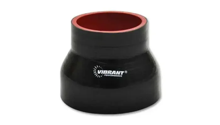 Vibrant Silicone Reducer Coupler 3.00in ID x 2.375in ID x 3.00in Long – Black