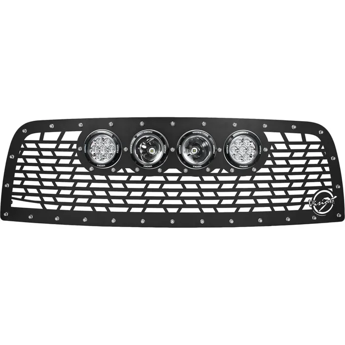 Vision X Lighting 13+ (Fits 17+) Dodge Ram 2500/3500 Cannon CG2 Style Grille With 4 CG2 4.5″ 2 Optic CG2-CP) – 5662134