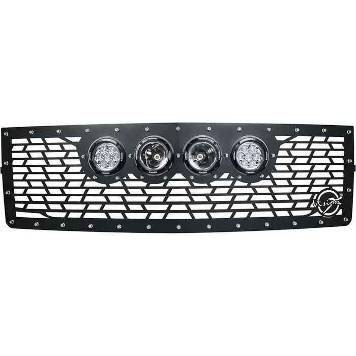 Vision X Lighting 14-15 Chevy Silverado 1500 Z71 Cannon CG2 Style Grille With 4 CG2 4.5″ (2 Optic CG2-CP) – 5169144