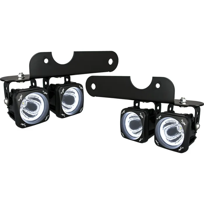 Vision X Lighting 17+ Ford Raptor LED Halo Fog Light Kit Including 4 X XIL-OPH115 Optimus Halo Lights, Brackets And Wiring – 9906096