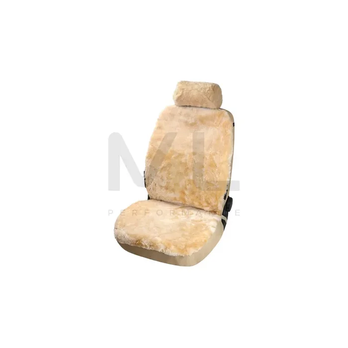 WALSER 20019 Car seat cover Beige, Leather, Sheepskin, Front