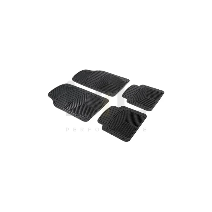 WALSER Universal fit 28063 Floor mat set Elastomer, PVC, Front and Rear, Quantity 4, Black