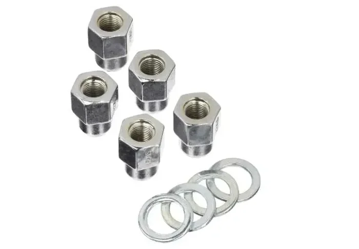 Weld Open End Lug Nuts w/Centered Washers 12mm x 1.5 – 5pk.