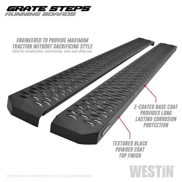 Westin Grate Steps Running Boards 75 in – Textured Black