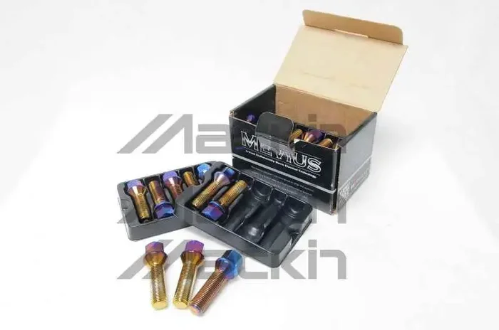 Wheel Mate Mevius Lug Bolt Set of 20 – Chrome Neon 14×1.50 40mm Ball 14mm RAD