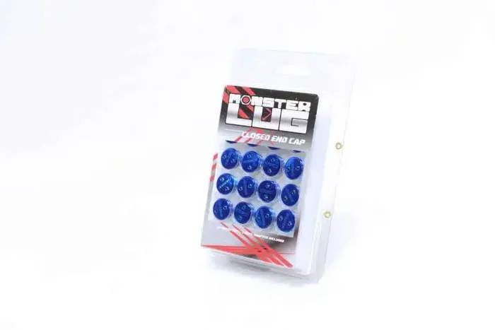 Wheel Mate Monster Lug Caps M14x1.50 Set of 20 – Blue – Plastic