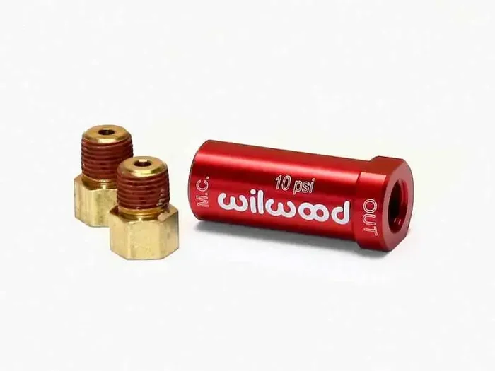 Wilwood Residual Pressure Valve – New Style w/ Fittings – 10 / Red