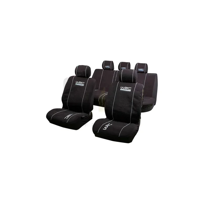 WRC 007338 Car seat cover Black, Patterned, Polyester, Front and Rear