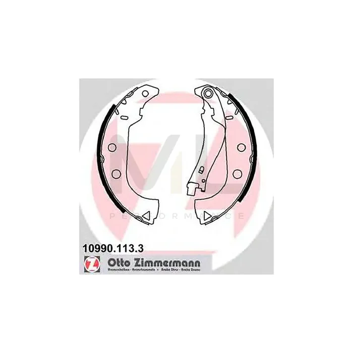 ZIMMERMANN 10990.113.3 Brake Shoe Set without accessories