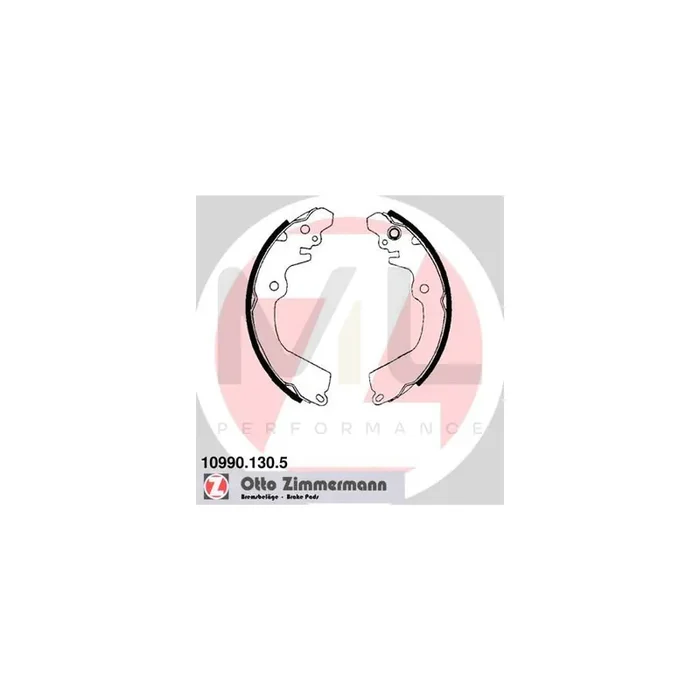 ZIMMERMANN 10990.130.5 Brake Shoe Set without accessories